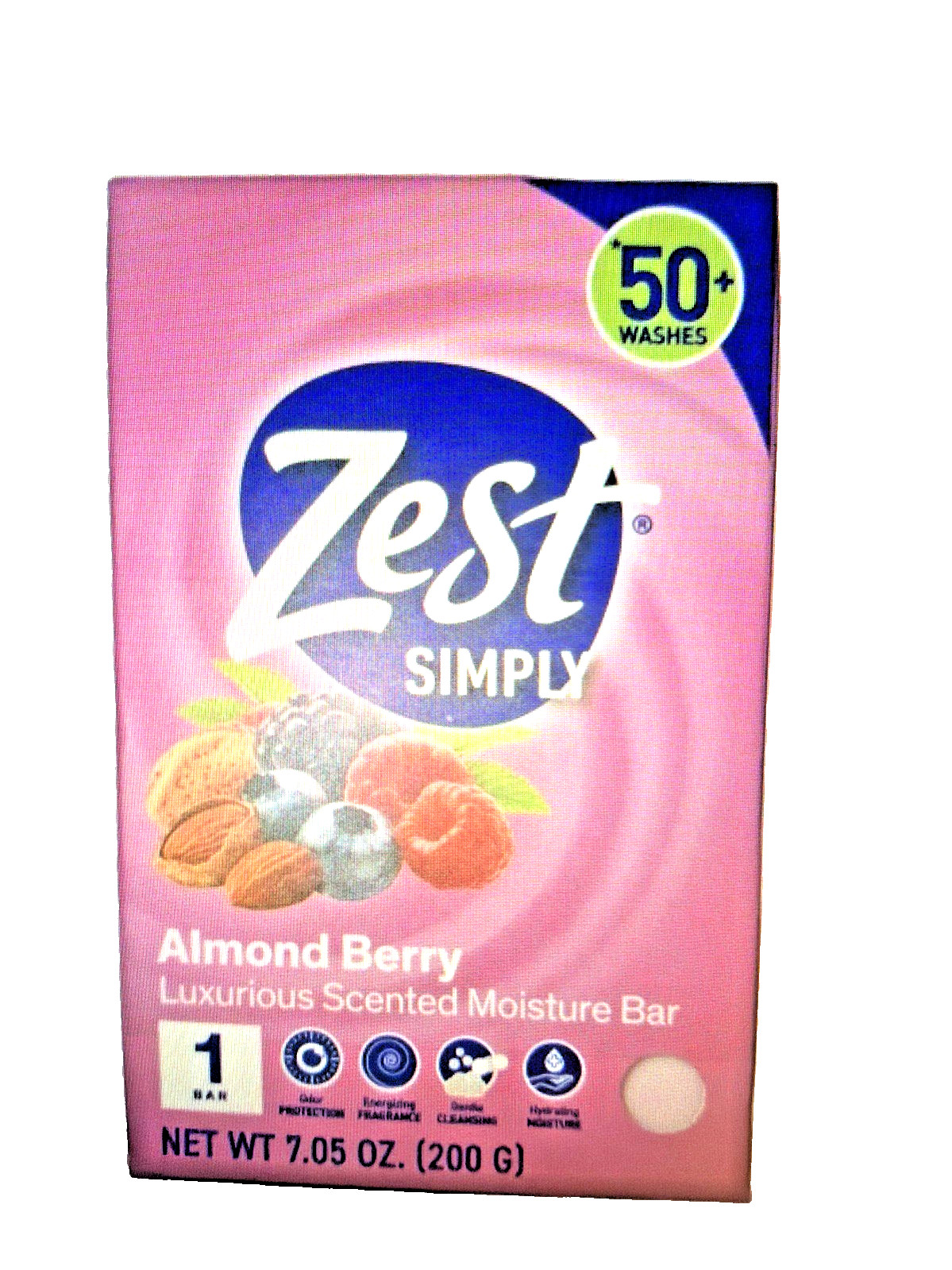 12 Zest Simply Almond Berry Luxurious Scented Moisturizing Bar Soap 7.05 oz 12