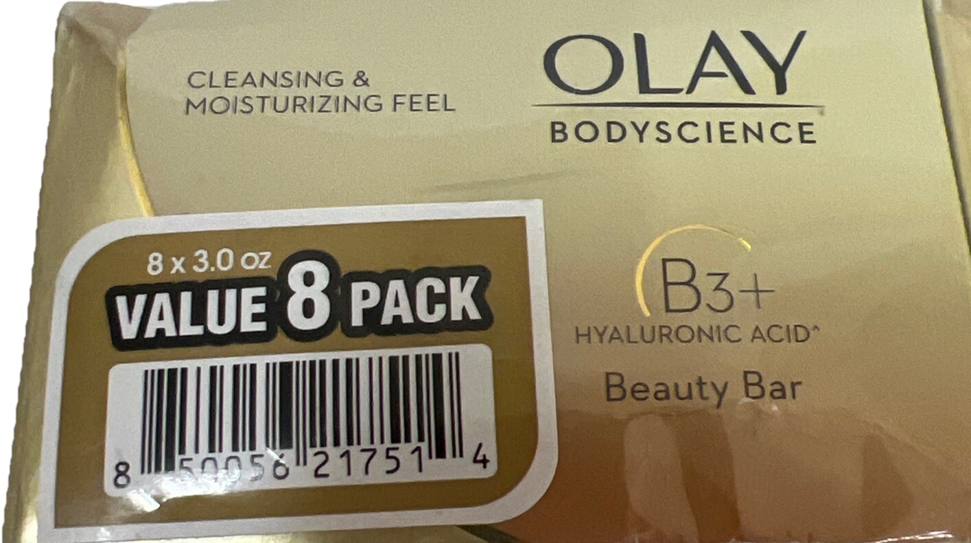 (8) OLAY B3+ HYALURONIC ACID MOISTURIZING BEAUTY BAR SOAP NIB