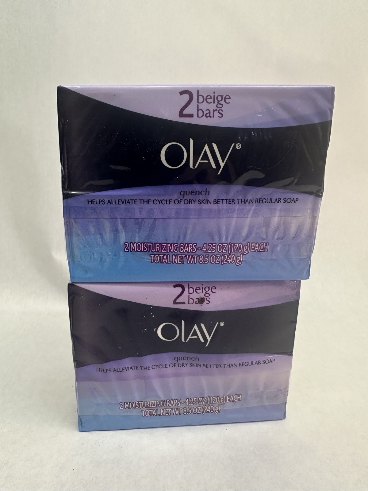 2 Olay Quench Moisturizing Beige Bars Bar Soap 4.25 oz Each (2 Pk Of 2 Bars)