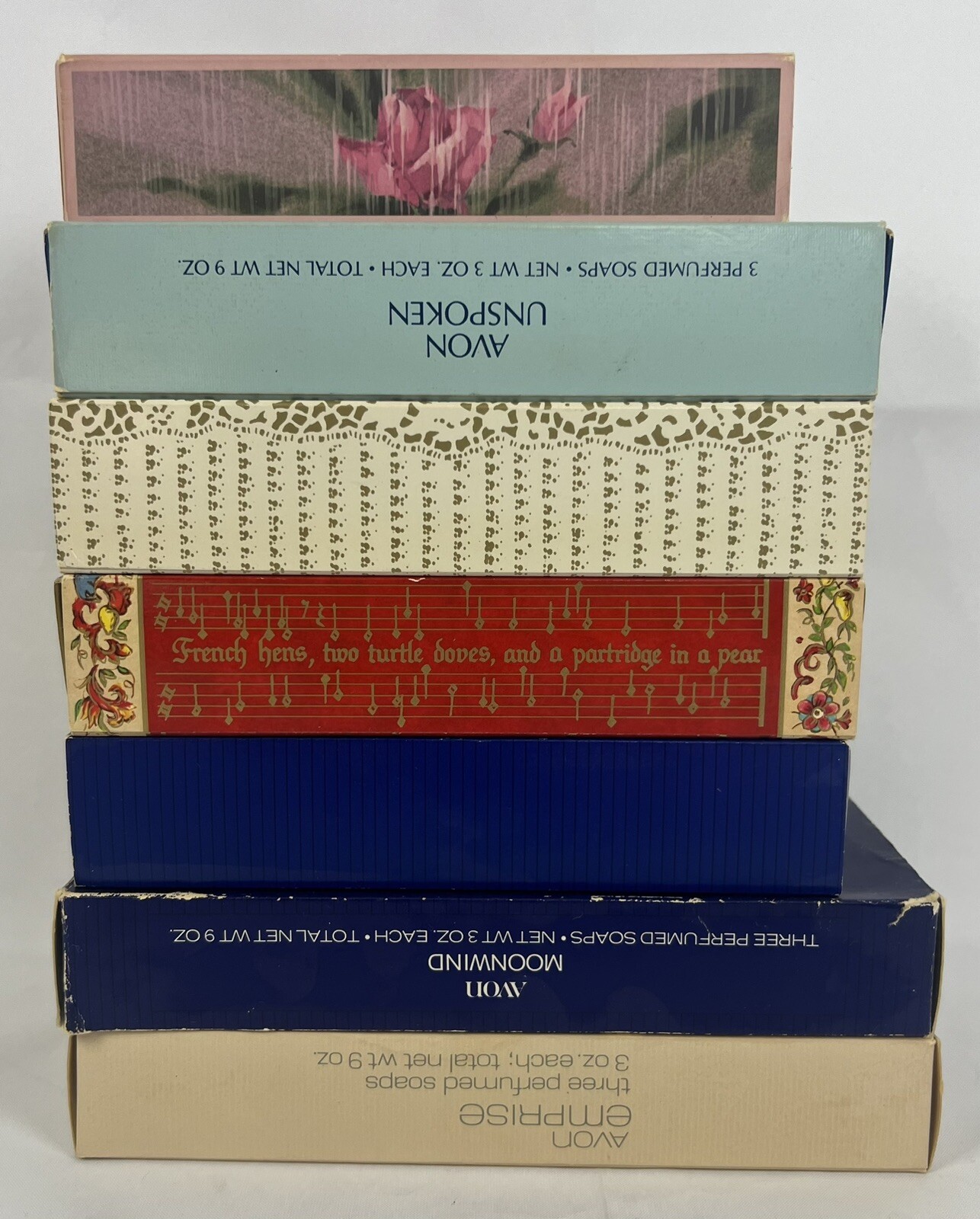 VTG Avon Soap Lot Touch Of Roses, Unspoken, Sonnet, Moonwind, Emprise – 20 Bars
