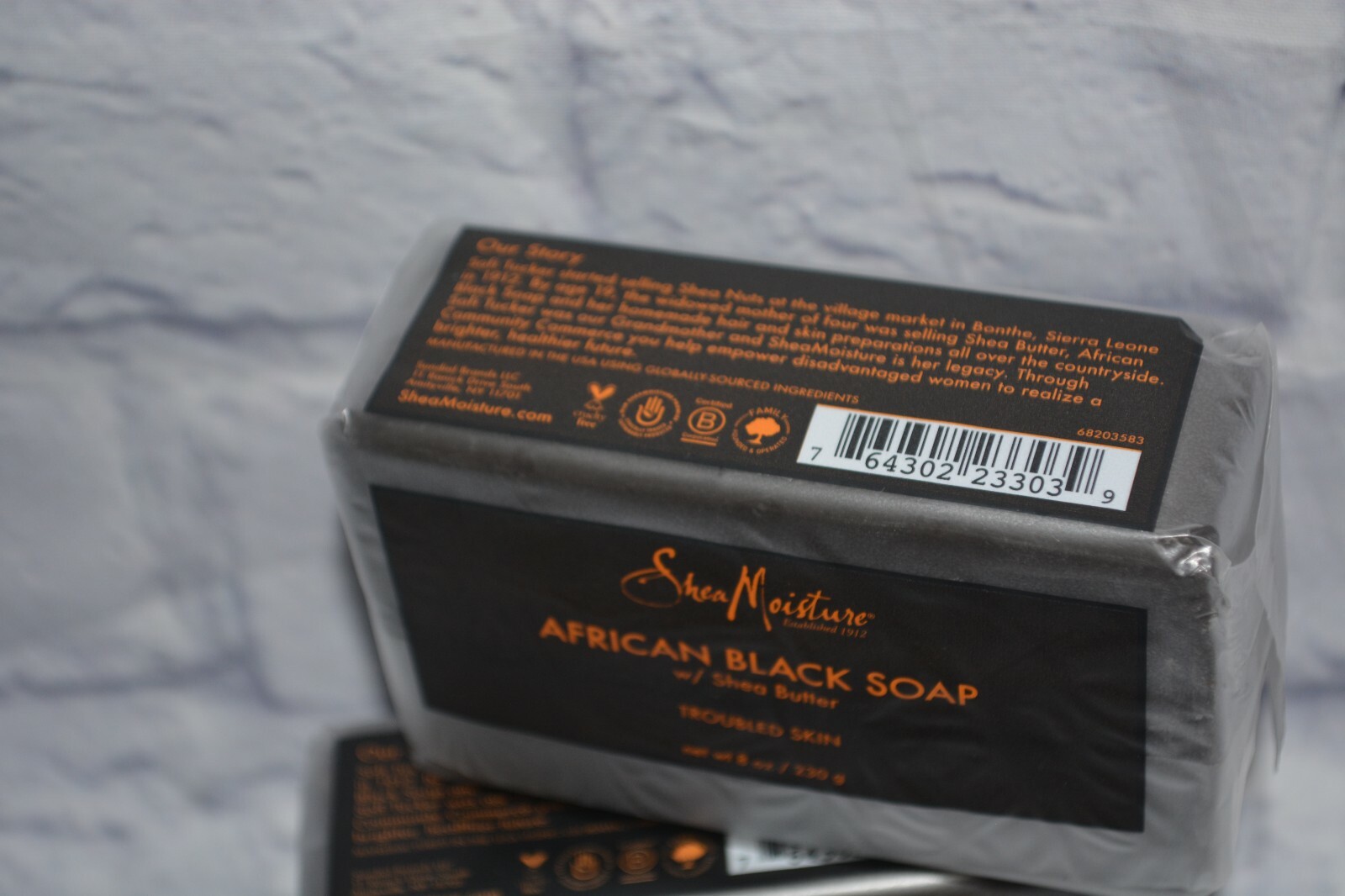 2 SHEA MOISTURE AFRICAN BLACK SOAP W/ SHEA BUTTER TROUBLED SKIN BODY BAR 8 OZ