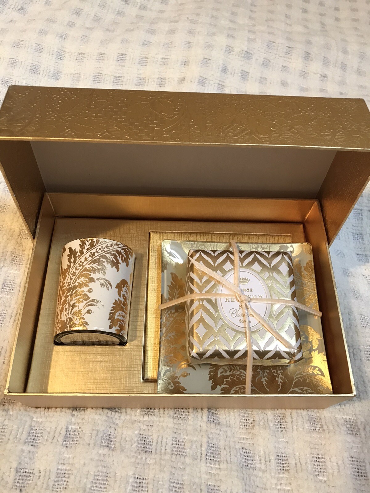 Fringe Alchemy Savon Vanilla Orange Luxury Scented Soap W.TRAY + CANDLE NEW!