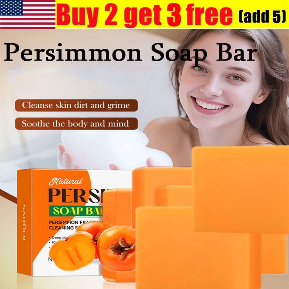 100g Persimmon Soap Bar for Body Odor Control Deep Clean Anti-Sweat Odor Soap
