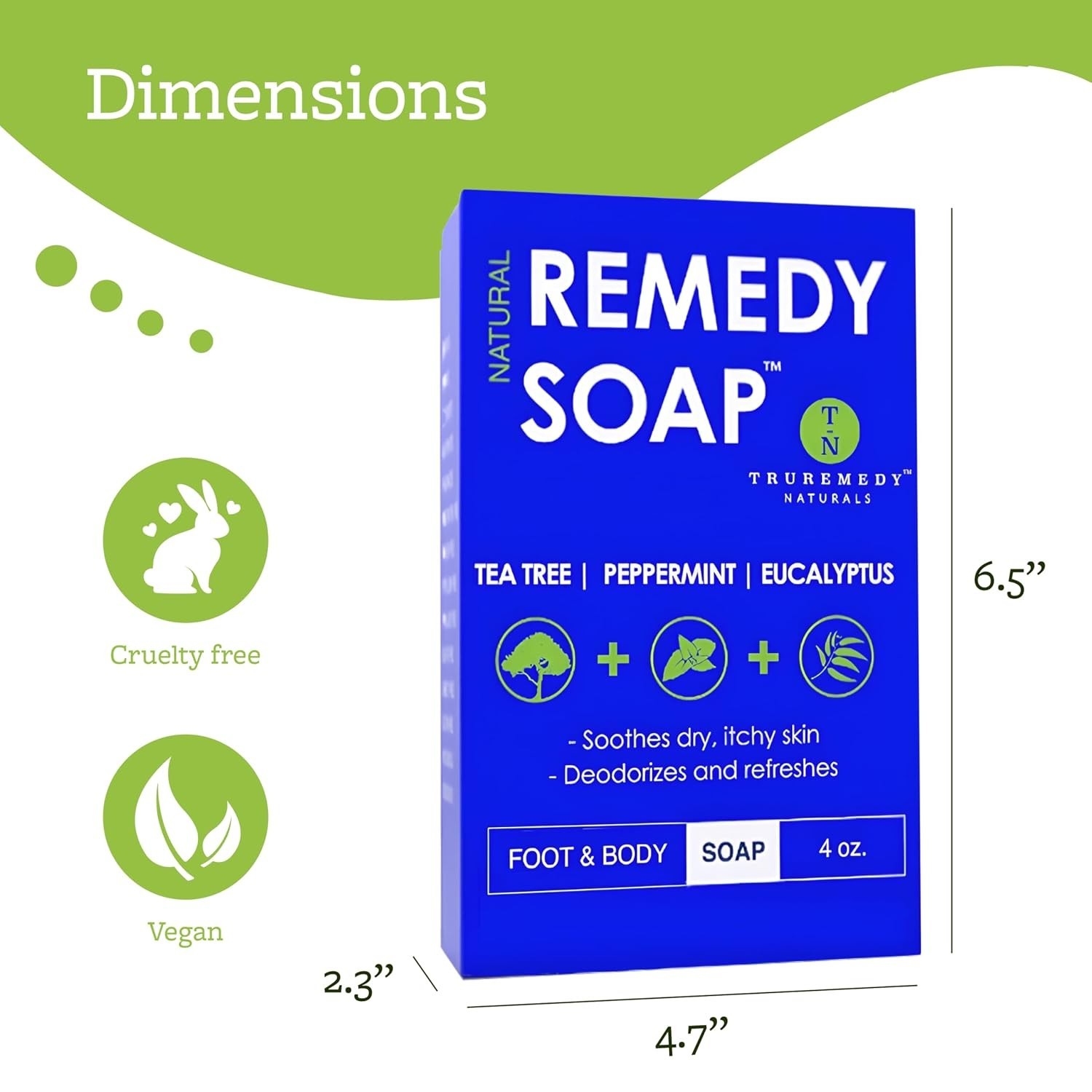 Tea Tree Oil Soap Bar 5-Pack – Peppermint & Eucalyptus Blend