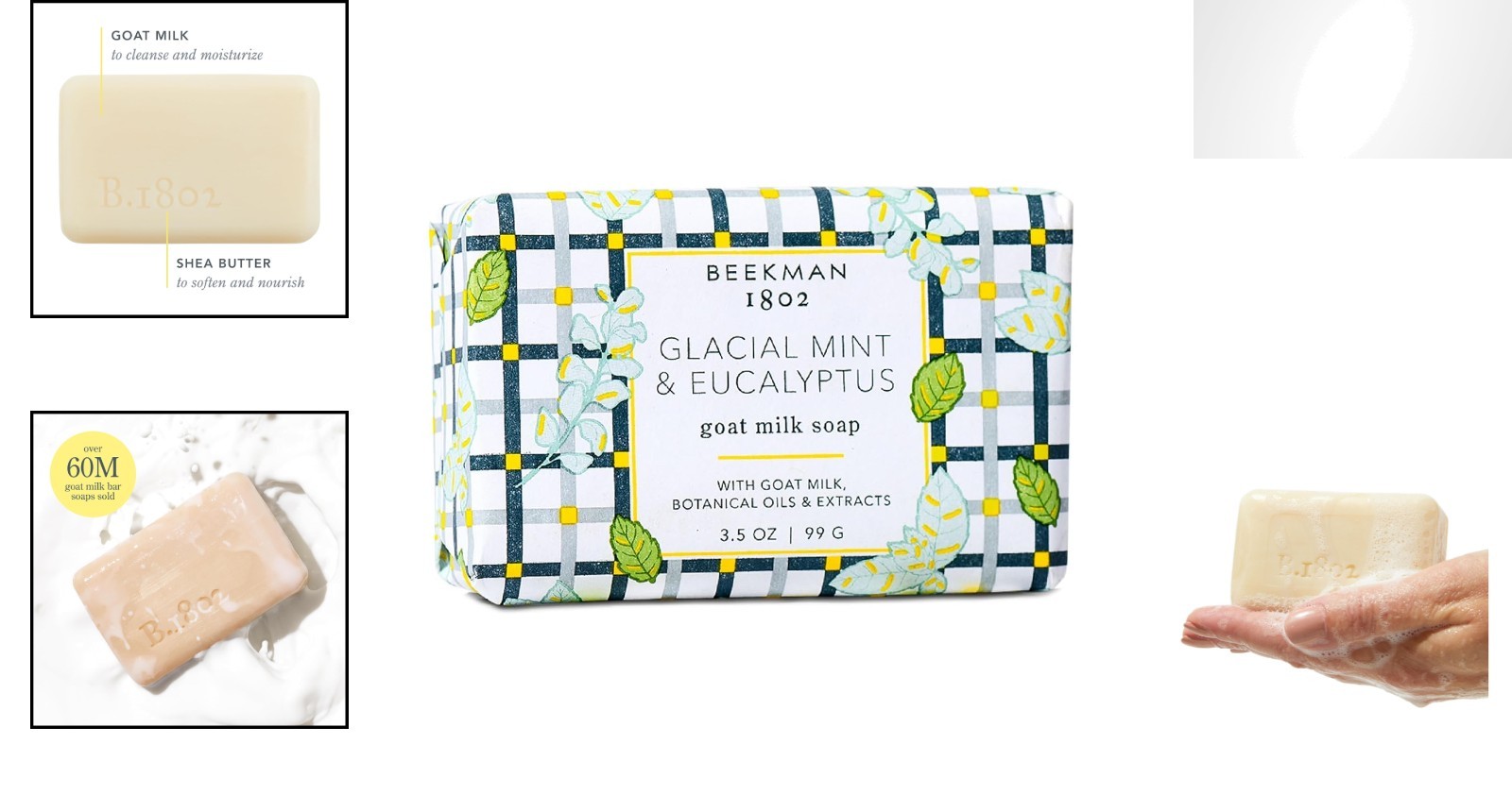 Triple-Milled Goat Milk Soap with Shea Butter – Hydrating Eucalyptus & Mint