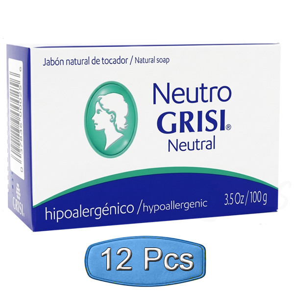 12 Pack Grisi Neutral Soap 100g Neutro Hypoallergenic Sensitive Skin Wholesal