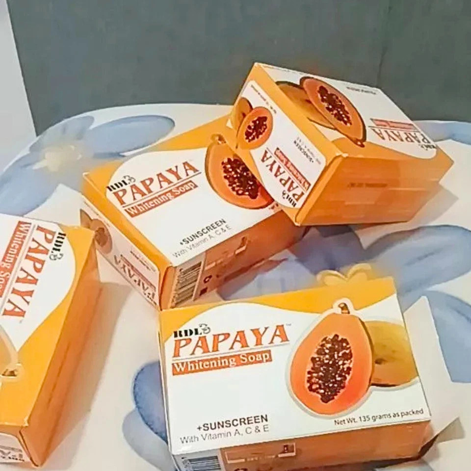 3X Original RDL Papaya All Natural Whitening Soap with Vitamin A, C and E