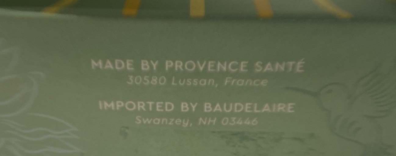 NEW Bare By Baudelaire Vervain (Citrus) Artisan Soap Made in France ONE BAR 7 OZ