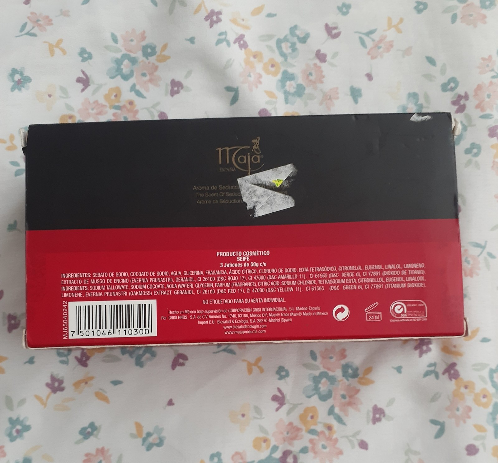 Maja Bath Soap Box 3x50g each in a Classic Maja Soap Gift Box Jabon Maja Clasico