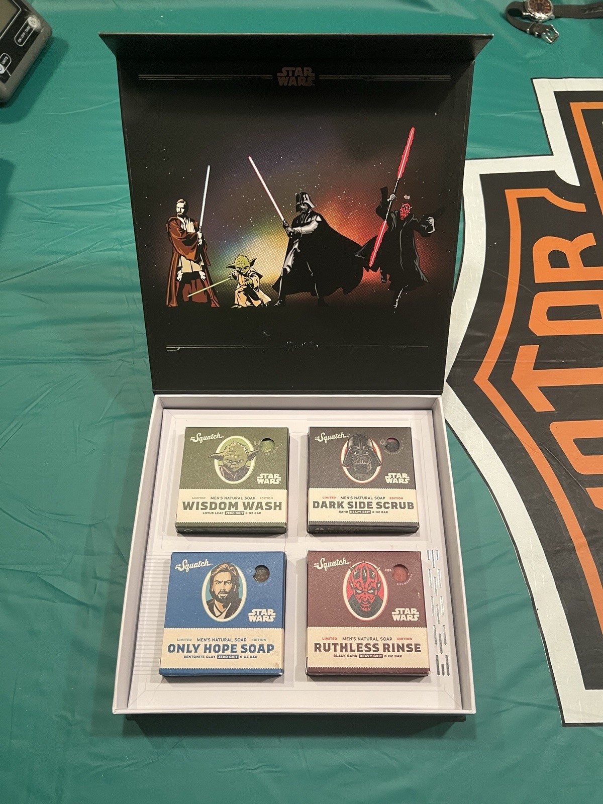 Dr Squatch Star Wars Soap Set 4 Pack Vader Yoda Obi-Wan Maul New