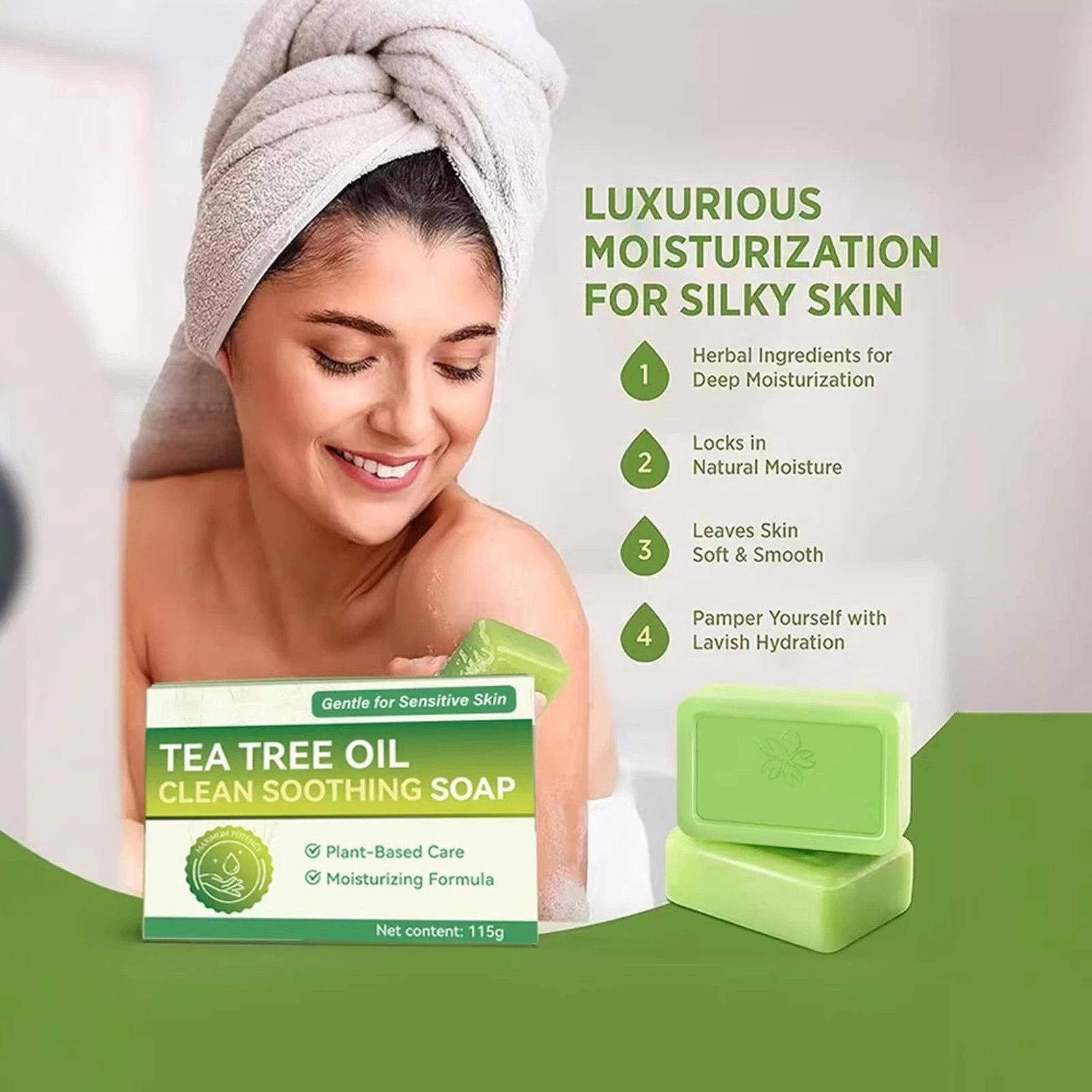 Veloma Soap Antifungal Soap Relief Soap Bar –Body Wash for Face Tea Tree Oil