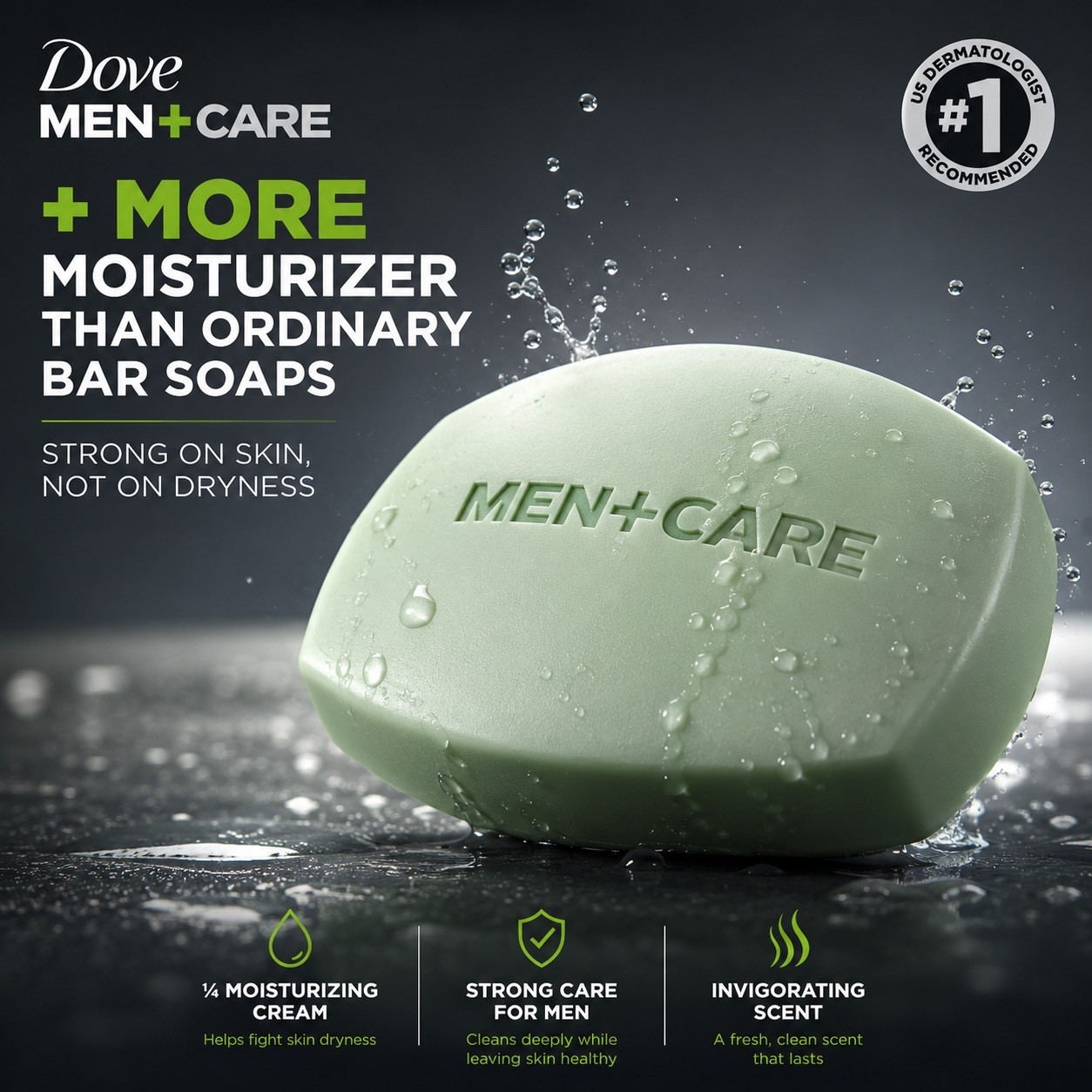 Dove Men+Care Bar 3 in 1 Cleanser for Body, Face, and Shaving Extra Fresh 14 Bar