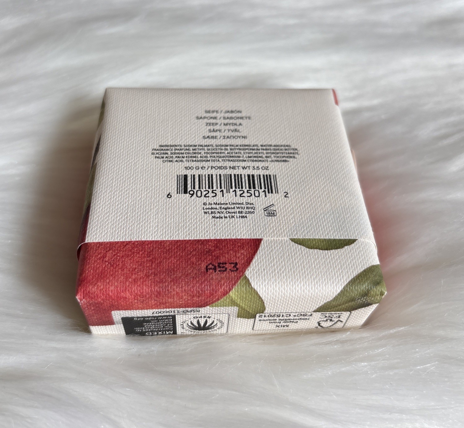Jo Malone Pomegranate Noir Bar Soap 3.5oz/100g Full Size NEW