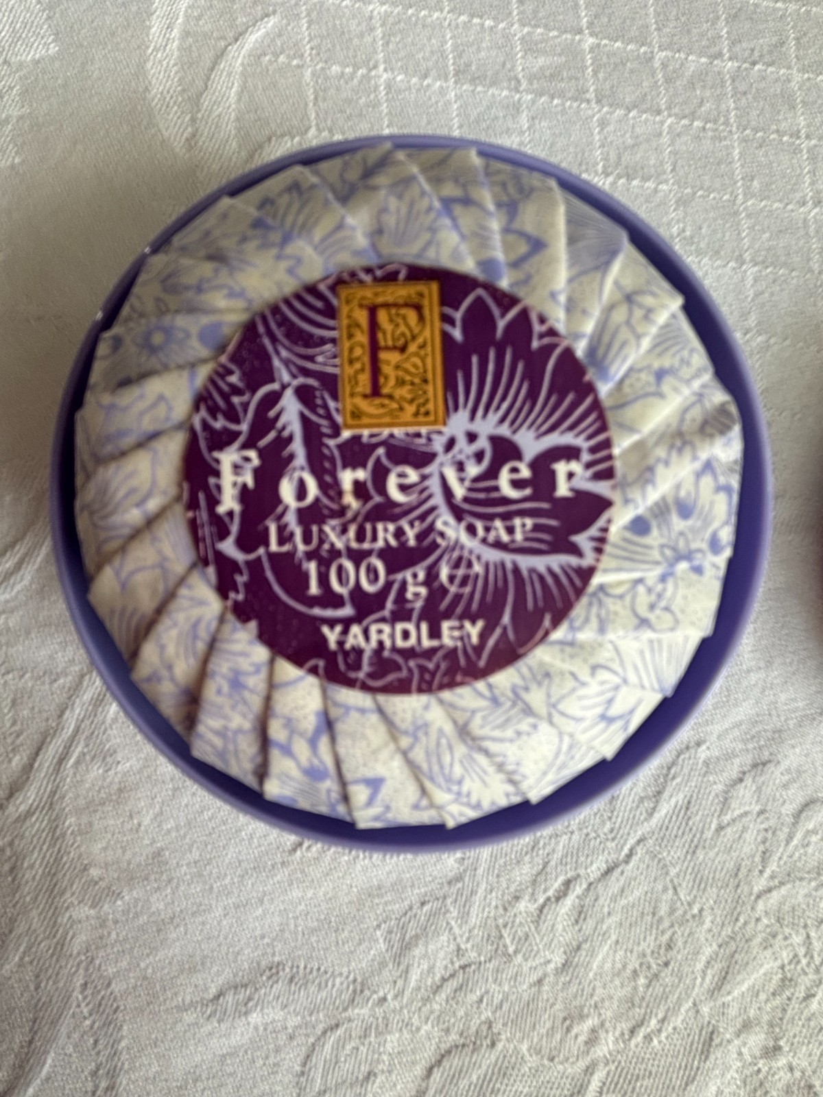 Vintage Yardley London “Forever” Luxury Soap Bar 100g Purple Travel Case 1991