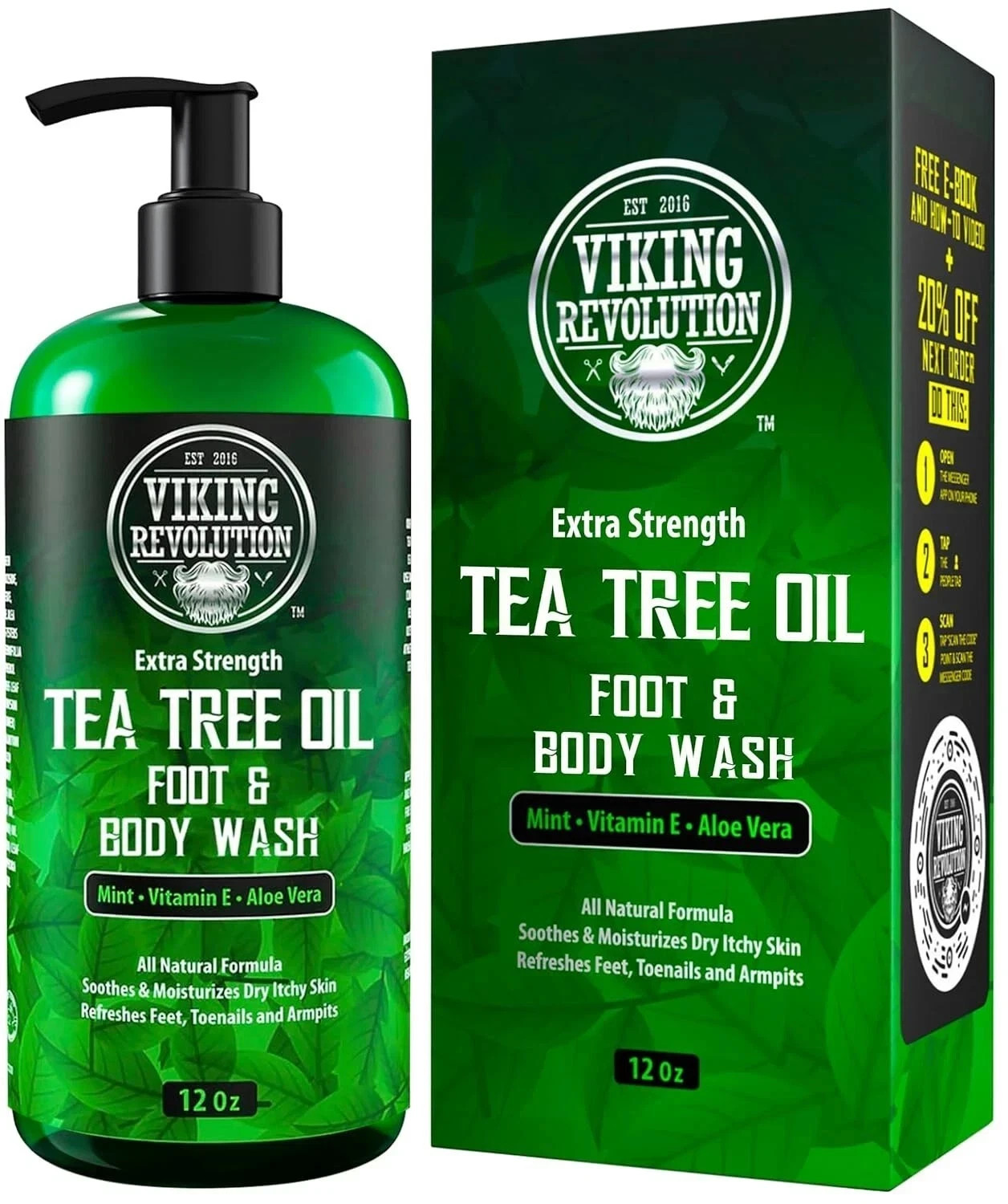 Antifungal Tea Tree Oil Body Wash Soap for Men – Helps Athletes Foot Toenail