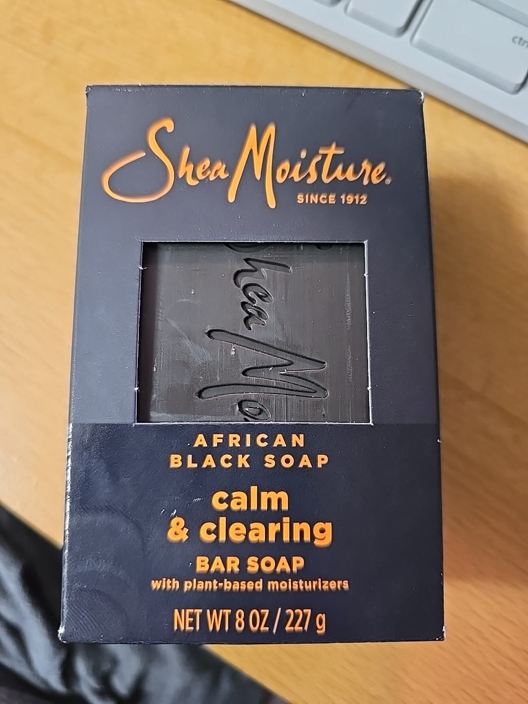 SheaMoisture Calm & Clearing African Black Bar Soap NIB 8oz No Sulfates/Parabens