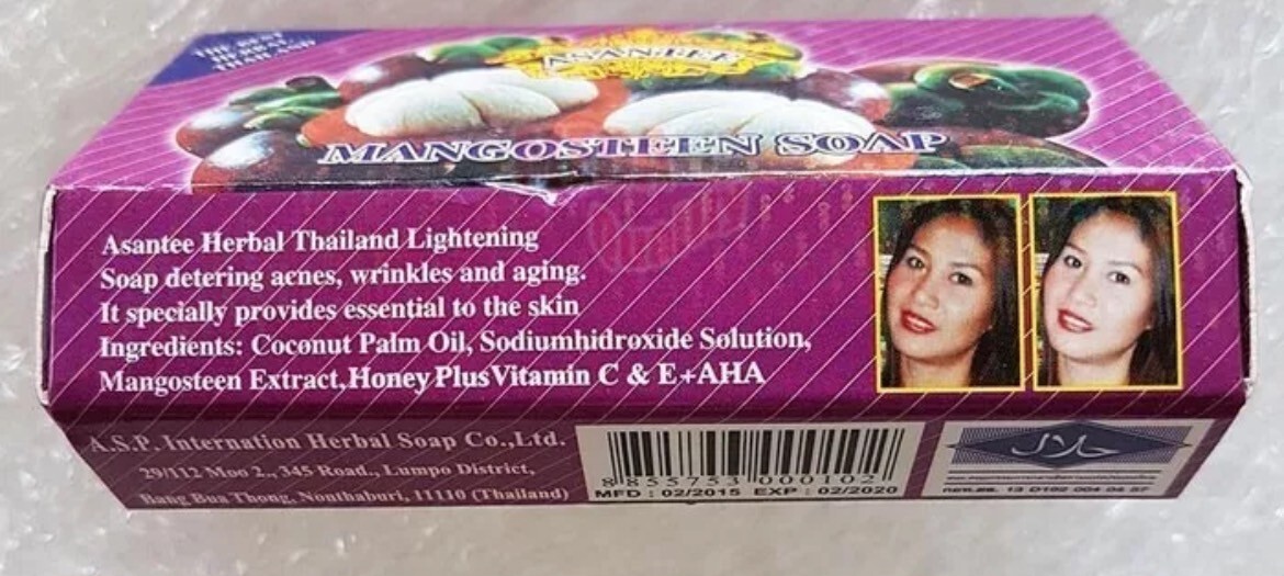 2x125g Soap Bar Boby Asantee Mangosteen Herbal Honey Plus Skin Face Thai Vitamin