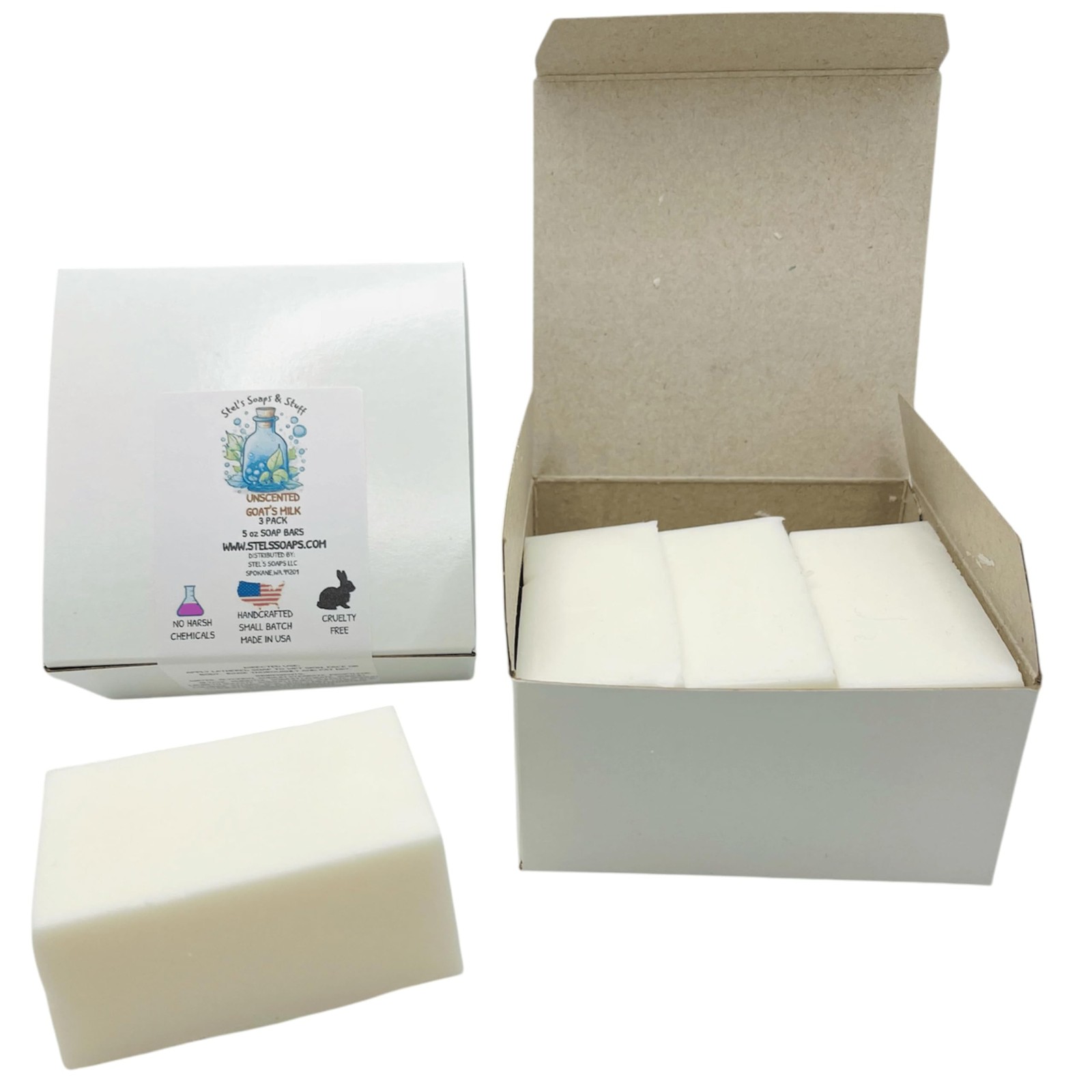 Premium Unscented Goat Milk Soap – 13.5 oz Natural Cleanser for Sensitive Ski…