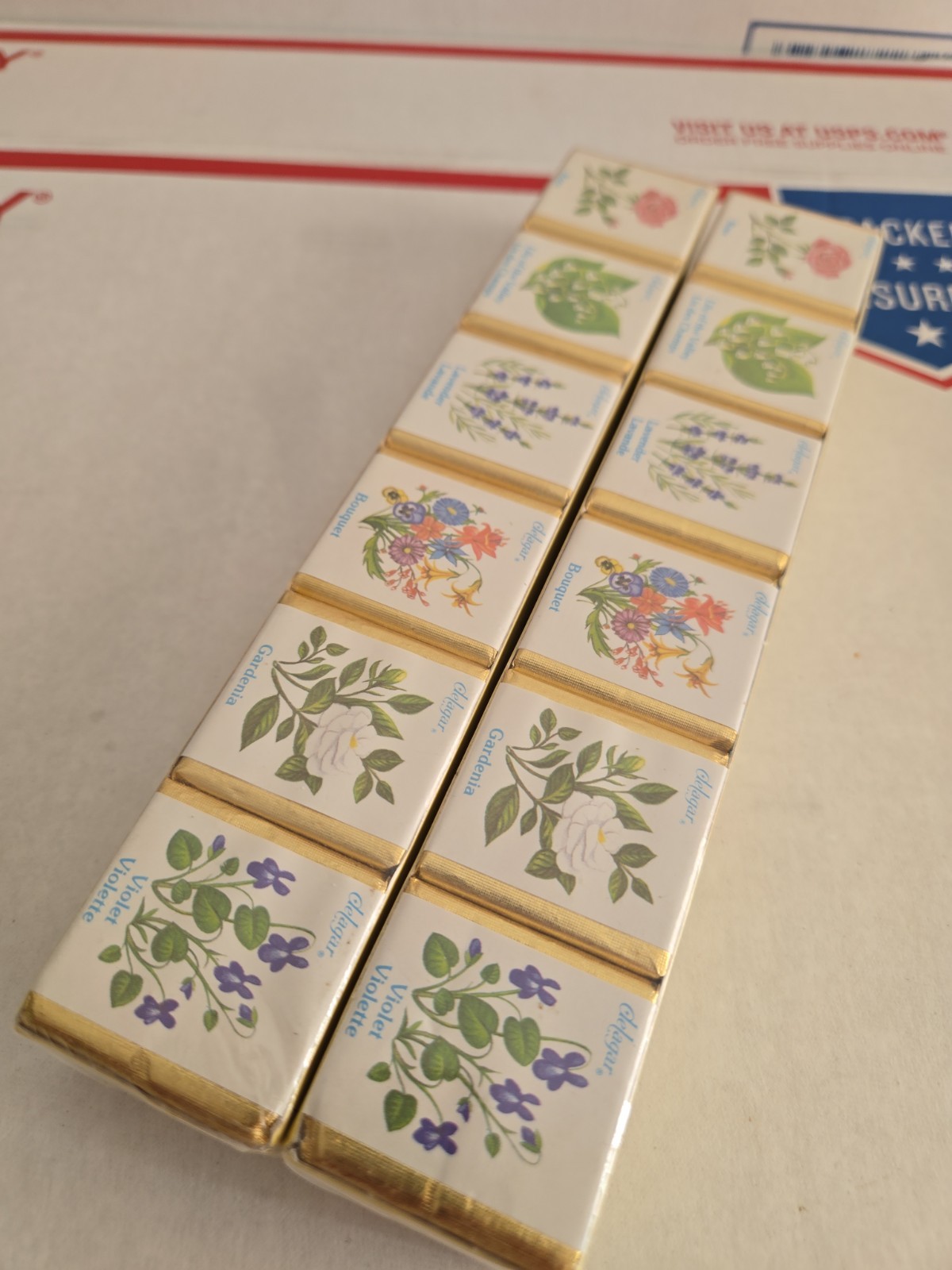 Lot Of 2 Sealed Delagar English Bath Cube Set Made in England Floral Scents 9 oz