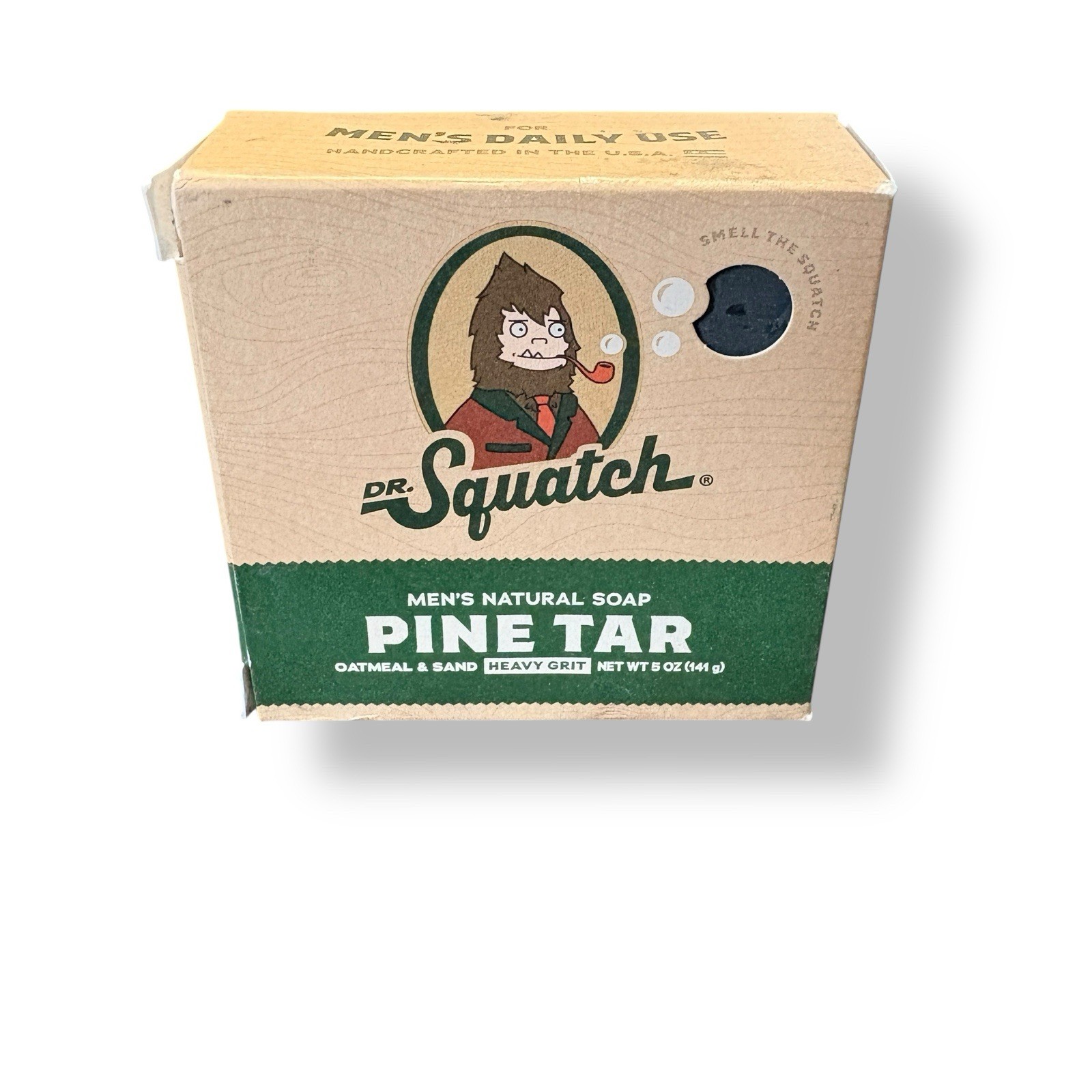 Dr. Squatch All Natural Bar Soap Men Heavy Grit Pine Tar New 5oz Bar Gift