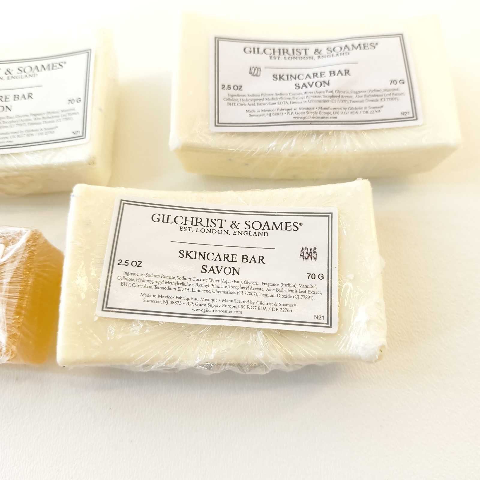 Lot 4 Gilchrist & Soames Skincare Bar Savon 2.5 oz Travel Soap 1.5 Oz Glycerin