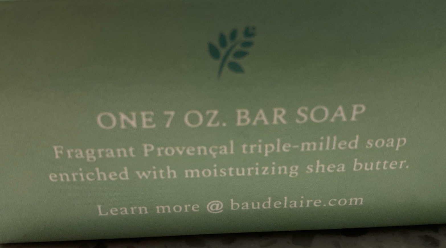 NEW Bare By Baudelaire Vervain (Citrus) Artisan Soap Made in France ONE BAR 7 OZ
