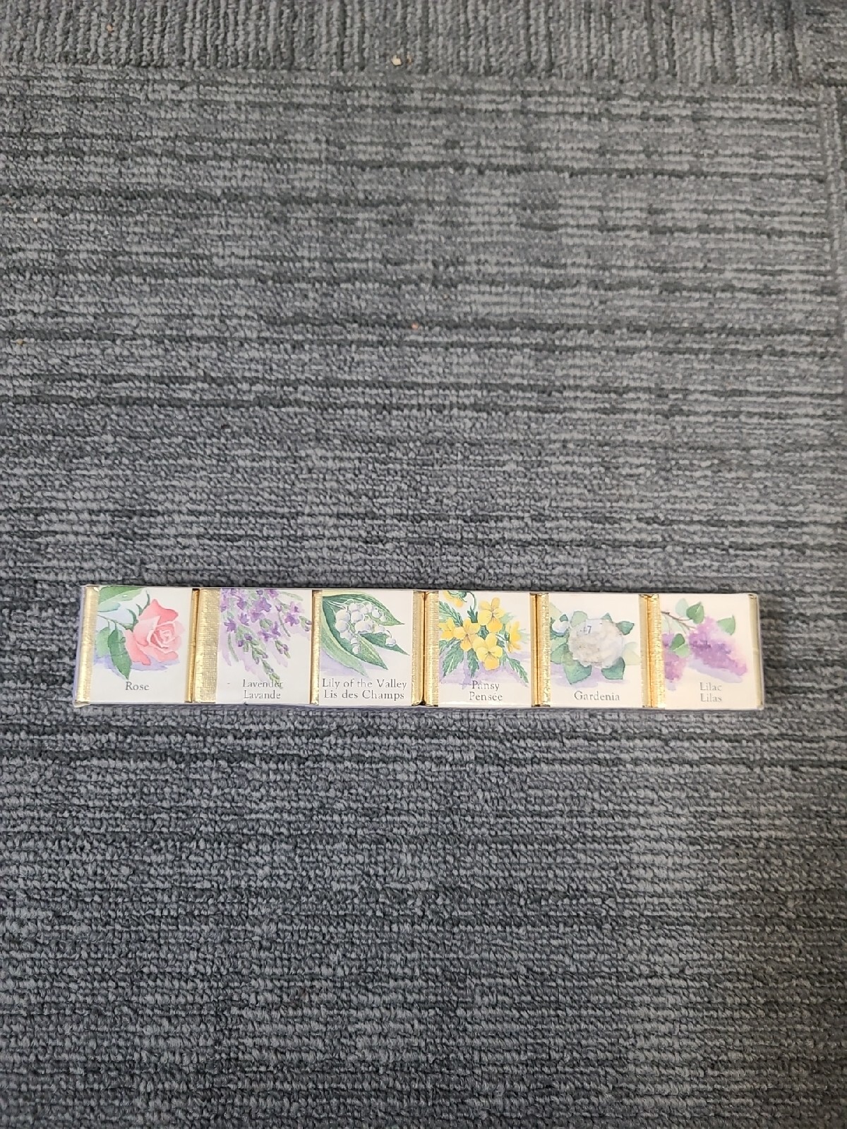 Delagar Vtg Pack English Bath Cubes Rose Lilac Lavender Gardenia Pansy Lily