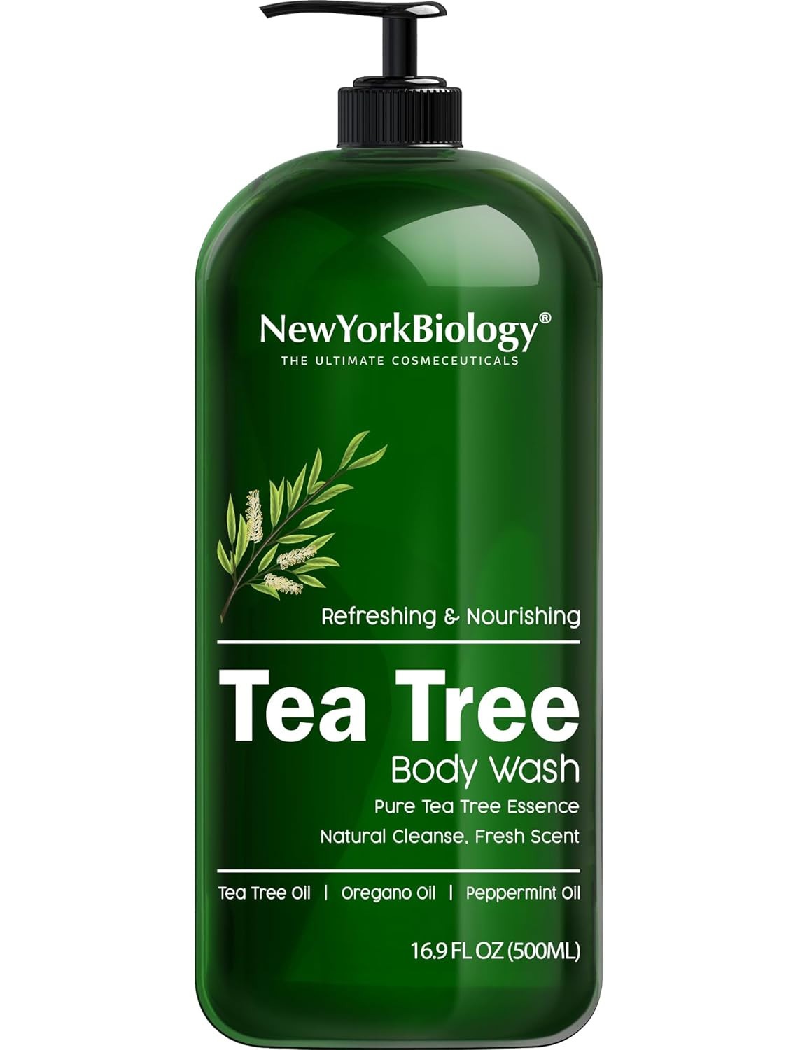 New York Biology Tea Tree Body Wash – Hydrating Cleanser – 16.9 Fl Oz