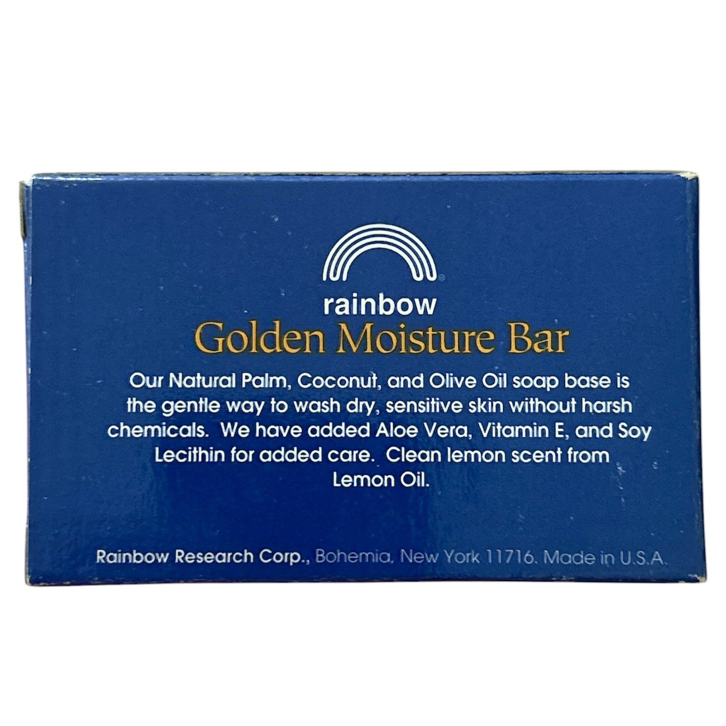 Rainbow Research Golden Moisture Bar For Dry Skin Palm, Coconut, Olive Oil 4.2oz