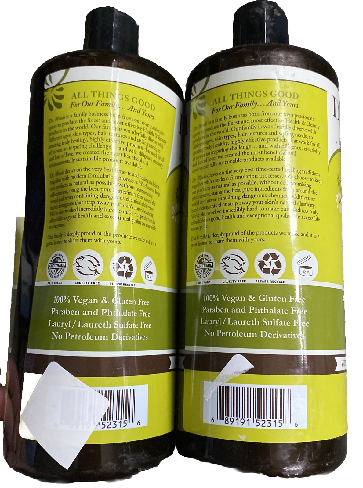 Dr. Woods Naturally Pure Castile Soap Tea Tree Shea Butter 32 oz Lot Of 2