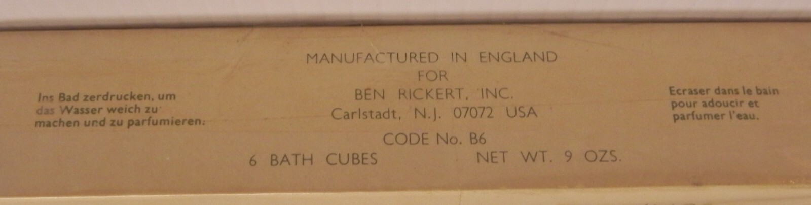 English Bath Cubes Made In England 6 Pack Floral English Country Garden Sealed