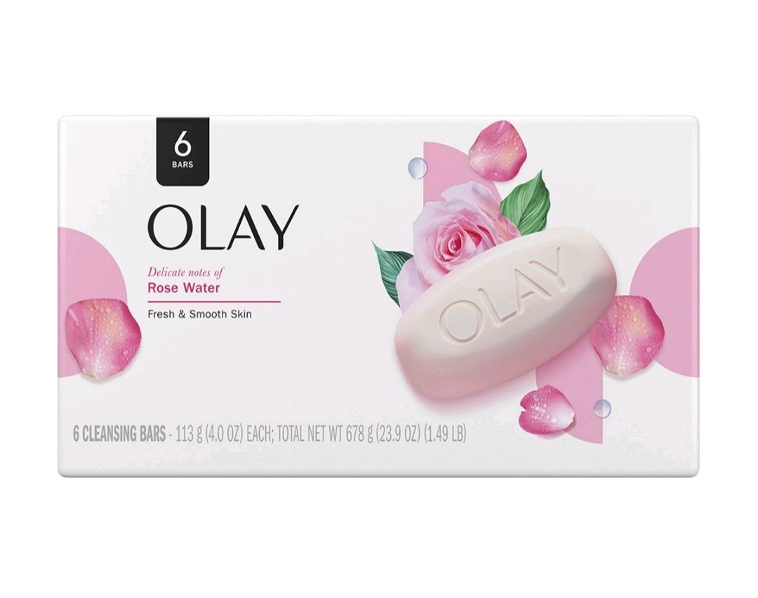 NEW! OLAY (6-BARS) 4 Oz. (113 g) 🥀🫧 ●ROSE WATER● Ultra Fresh Cleansing Bars.