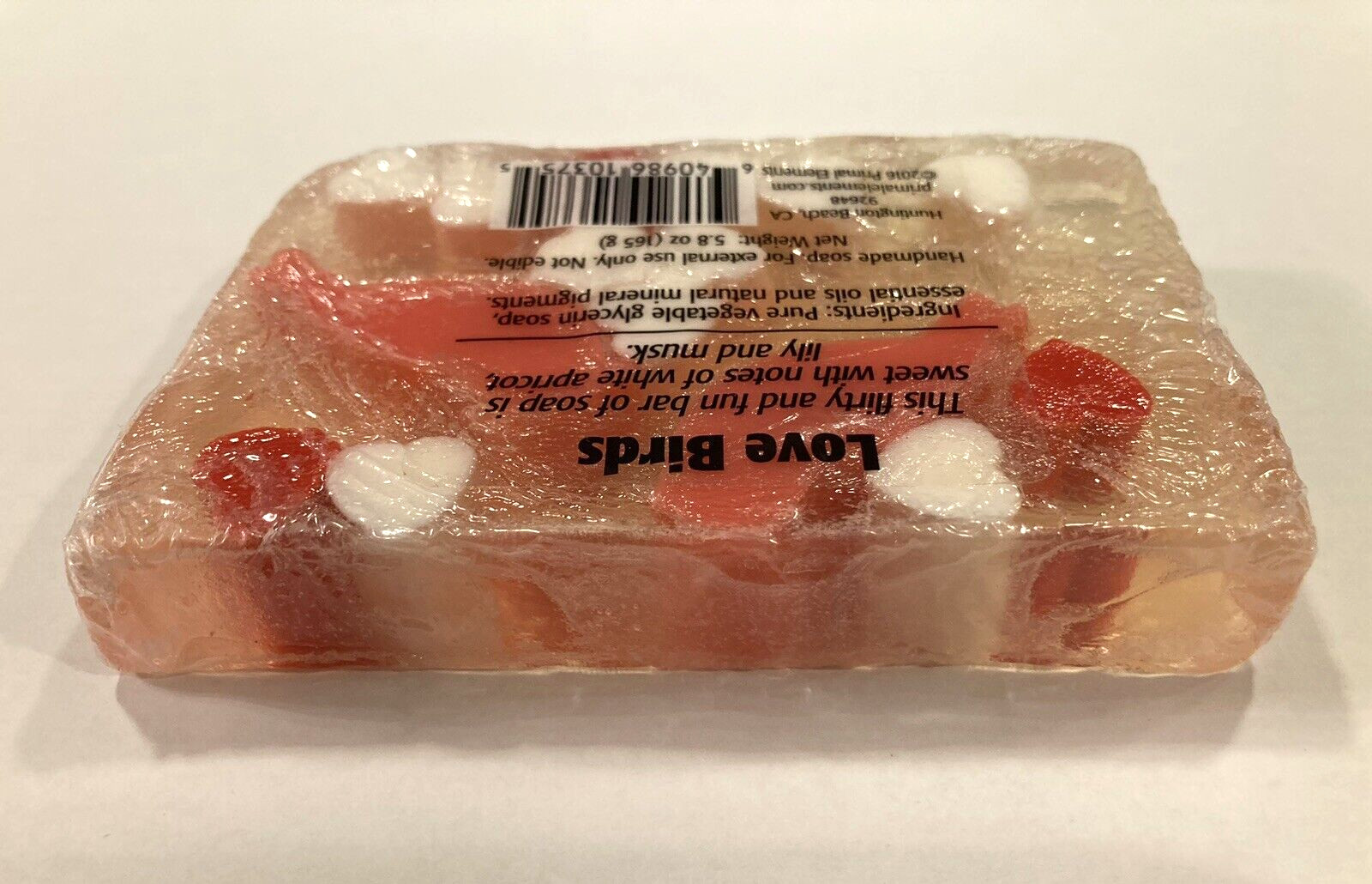 Primal Elements LOVE BIRDS Soap Hearts Handmade Glycerin 5.8 oz. / 165g NIP NEW