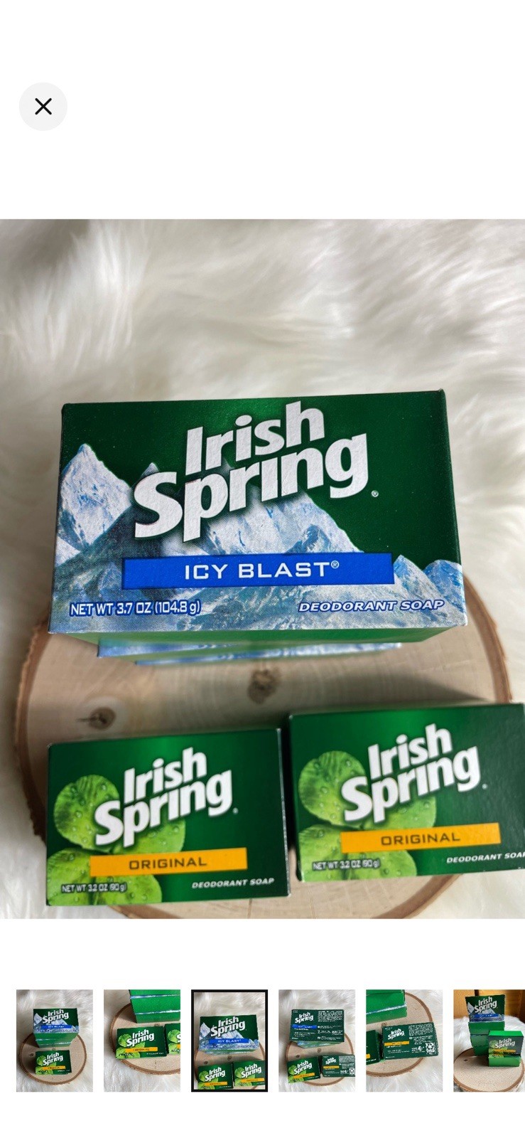 Irish Spring Deodorant Bar Soap Multipack Original & Icy Blast 3.2oz/3.7oz