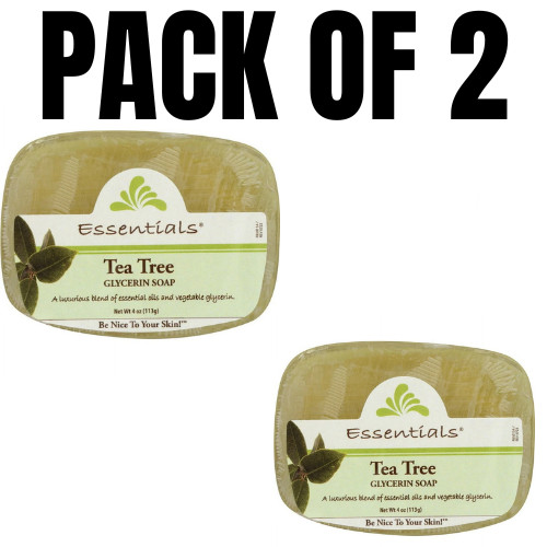 Clearly Natural Glycerin Bar Soap – Tea Tree – 4 oz (Pack of 2)