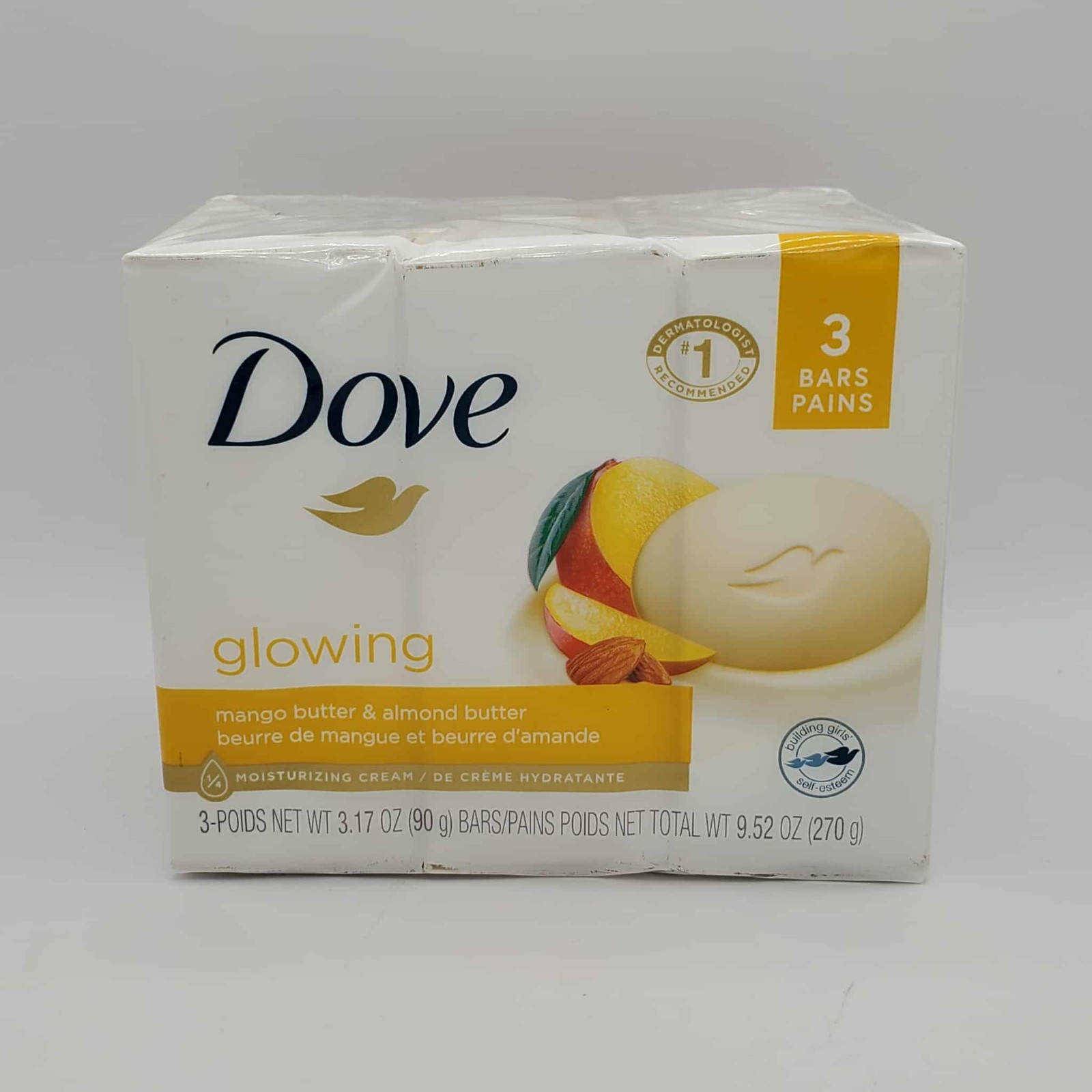 Dove Glowing Mango Butter & Almond Butter Beauty Bars Triple Hydrating – (2 Pk)