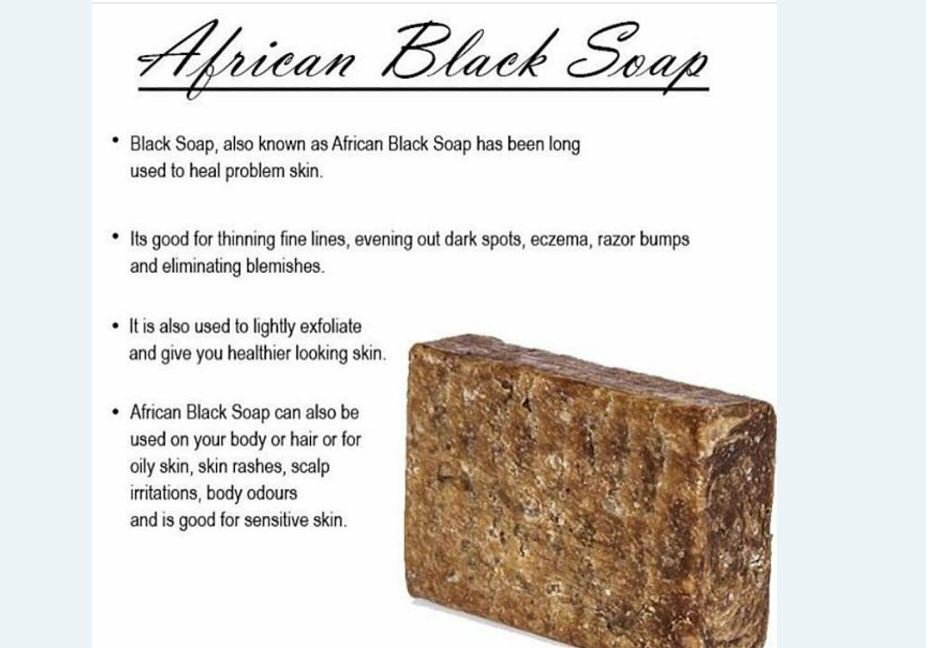 African Antibacterial 100% Vegetable Base Black Soap Bar Imported From Ghana New
