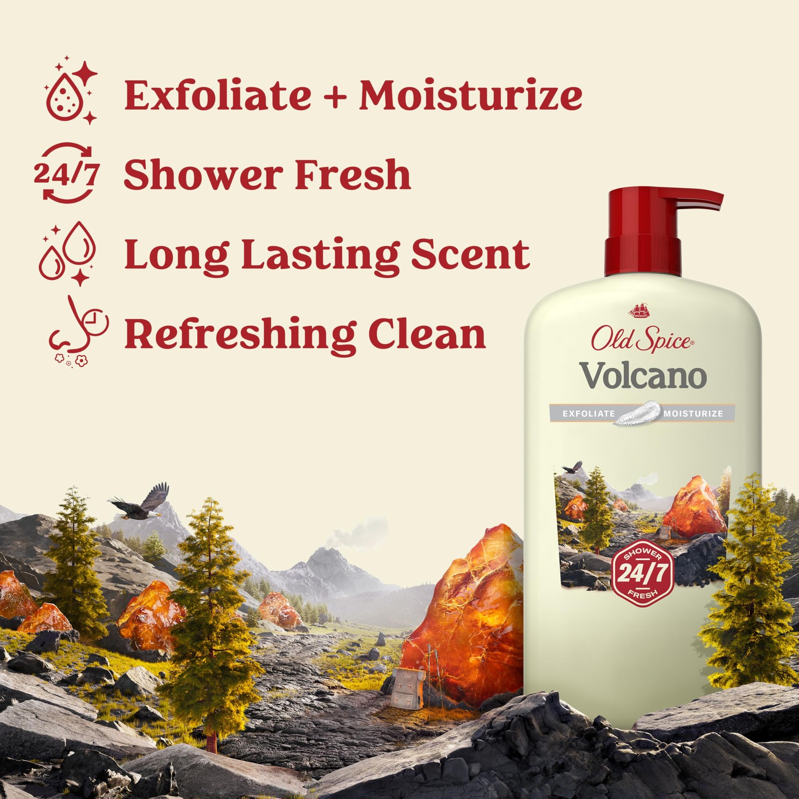 Old Spice Cleansing Body Wash for Men, 24/7 30 Fl Oz (Pack of 1), White