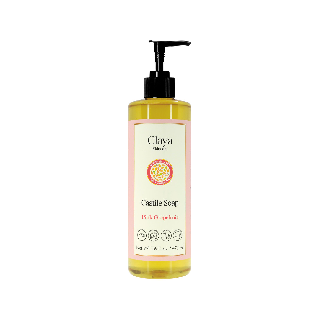 Liquid Castile Soap (Pump Cap) – Organic Ingredients, Gentle For Sensitive Skin