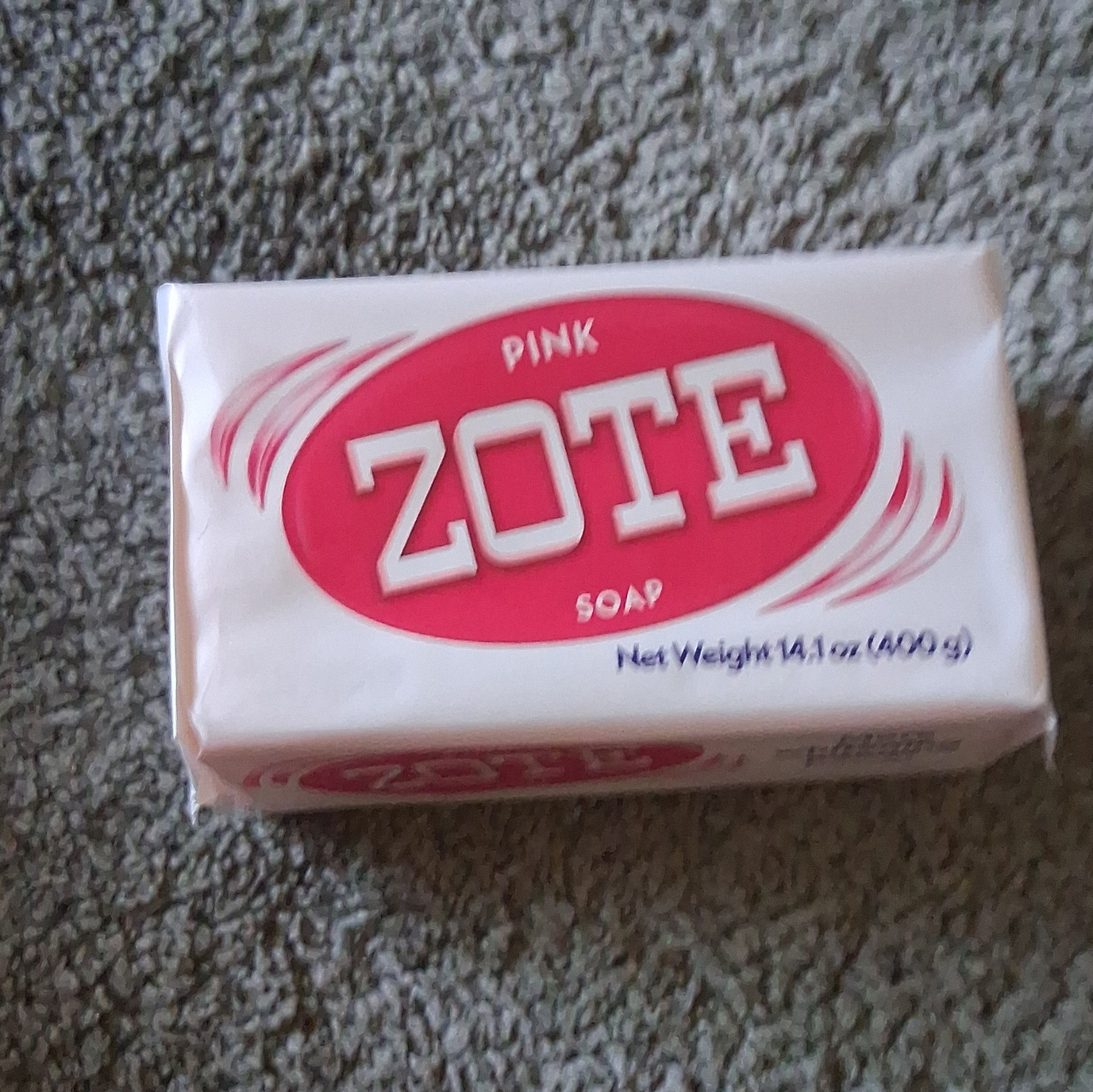 Zote Pink Body Bar Soap Fragrance Scent Pink Rectangular 14.1 oz
