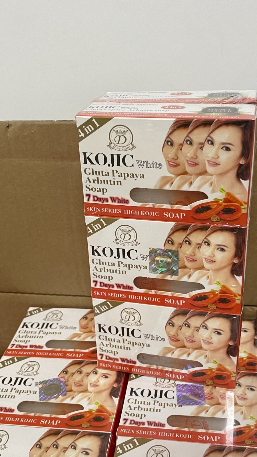 X6 Kojic White Gluta PAPAYA Arbutin 7 Days Whitening Soap Clear spot 160g