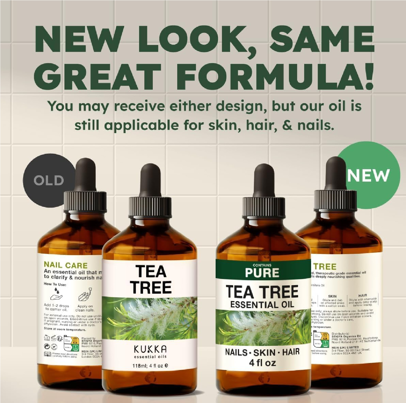 KUKKA Tea Tree Essential Oils – 4 Fl Oz – for Hair, Skin, Diffuser, Aromatherapy