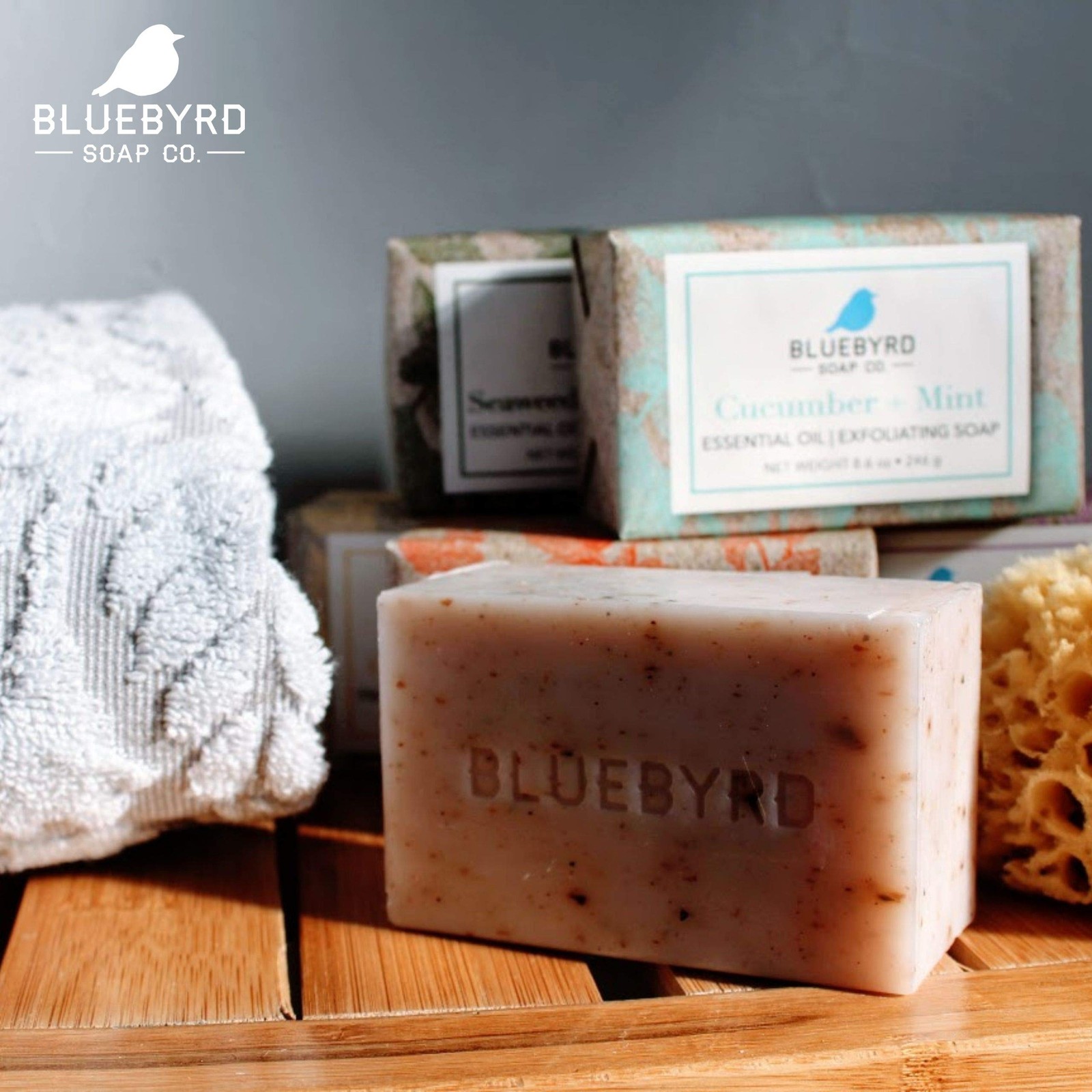 BLUEBYRD Soap Co. 5-Pack Variety Set Exfoliating Essential Oil Soap Bars | 10…