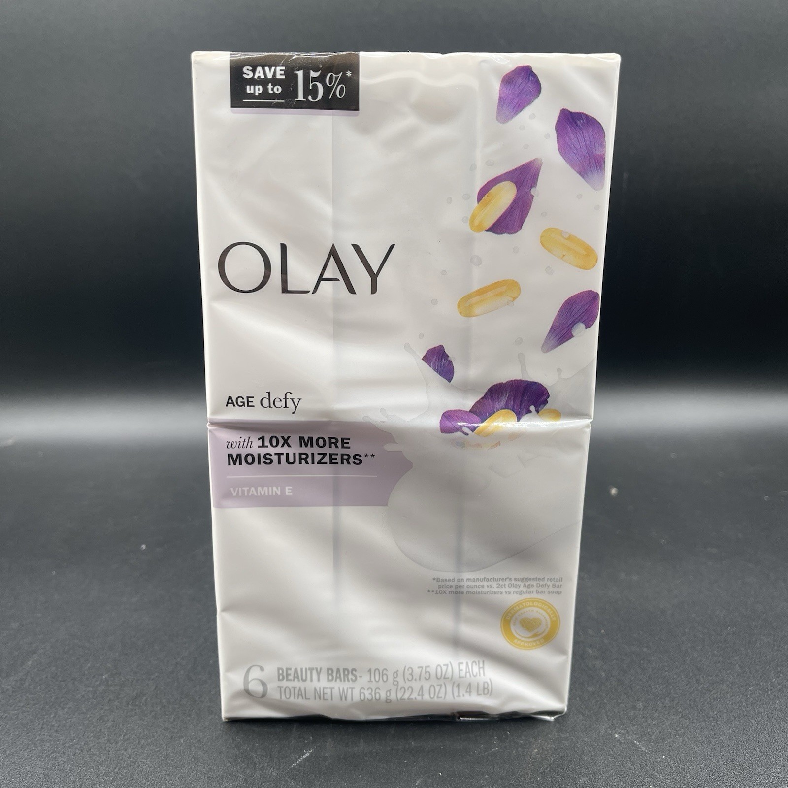 Olay Age Defying Bar Soap with Vitamin E and Vitamin B3 3.75 Oz (6 Count)