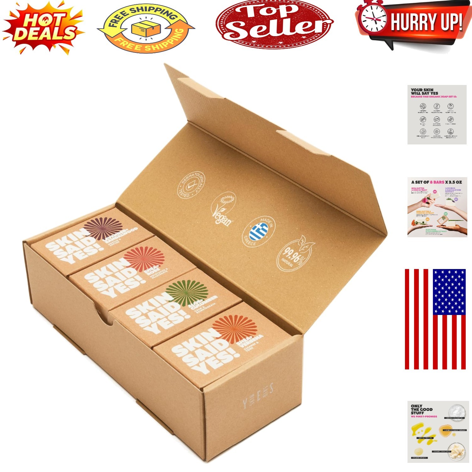 Nuorishing Organic Soap Set – 8 Natural, & Eco-Friendly Bars from Greece
