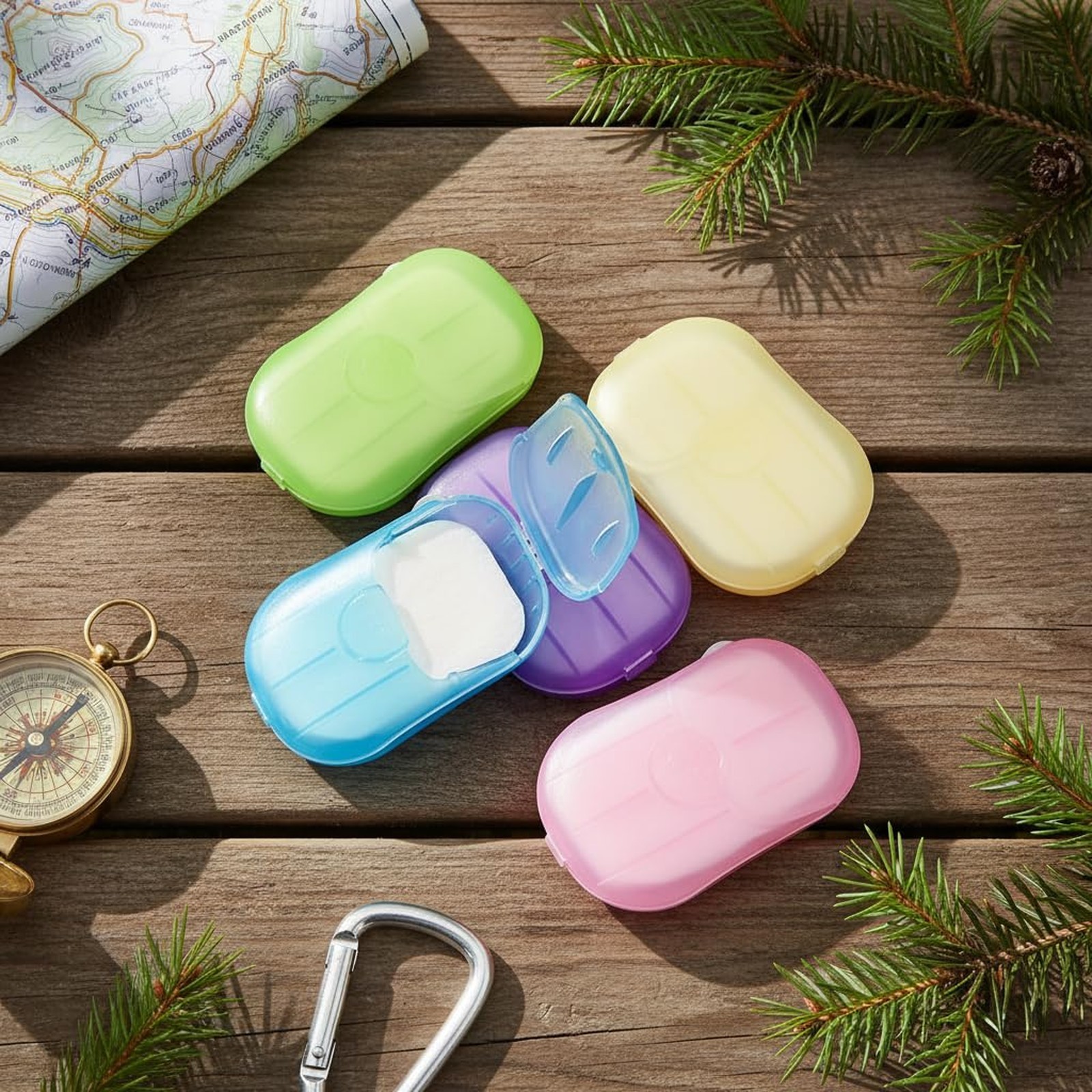 Colorful Disposable Soap Sheets Paper, 5 Boxes, Hand Cleaner Fragrance, Mini