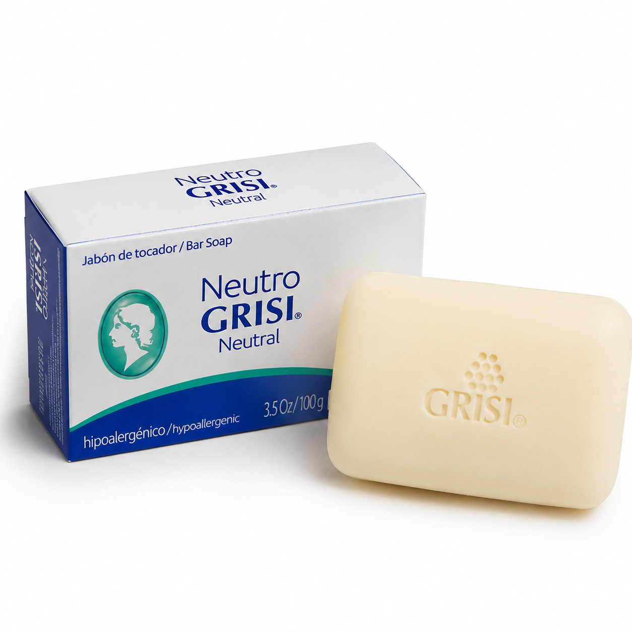 GRISI NEUTRAL NEUTRO SOAP Balancing 3.5 oz Scent Bar Hand Face Jabon 1 Pack