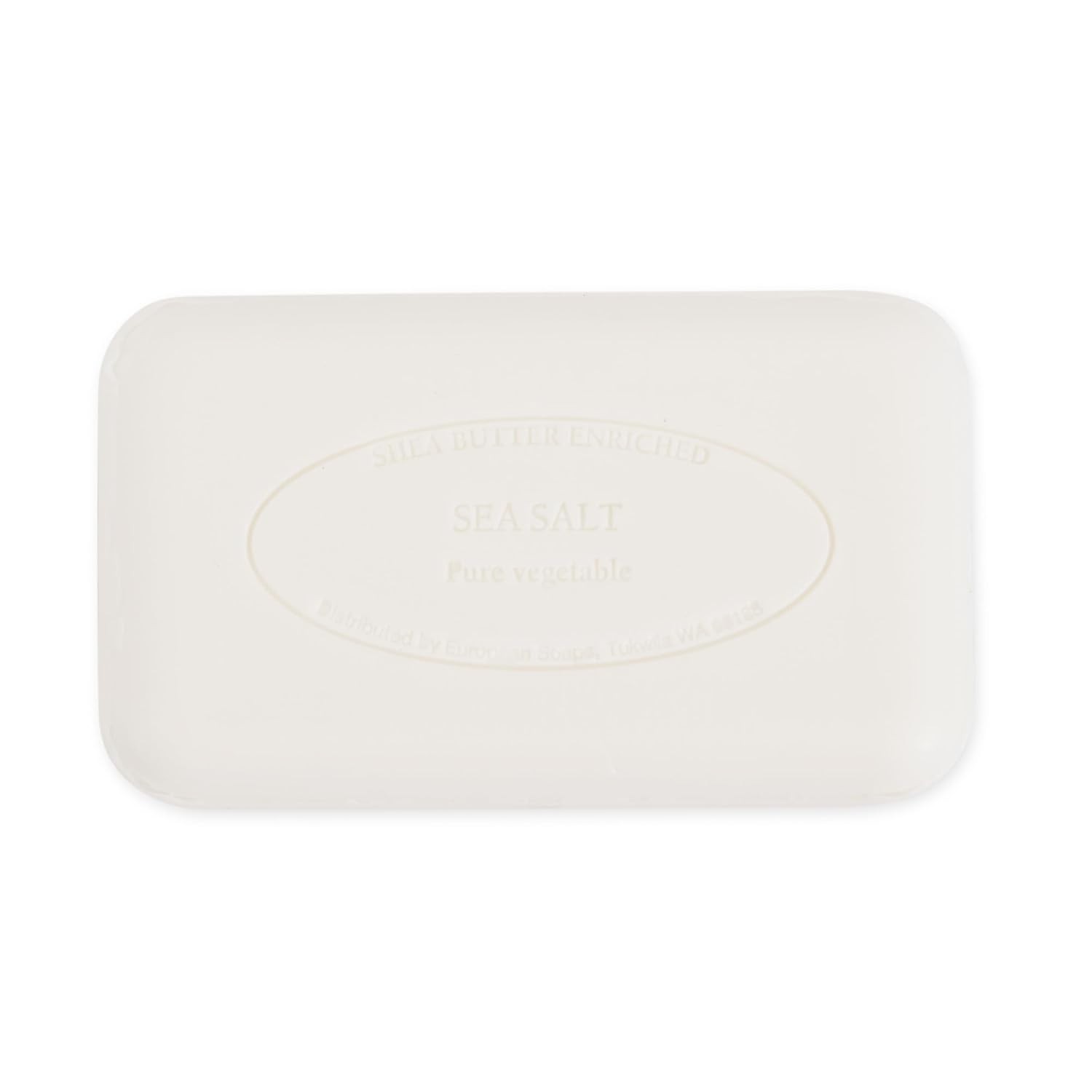 Natural French Soap Bar Enriched with Shea Butter, Luxe Sea Salt, 5.3 Ounces