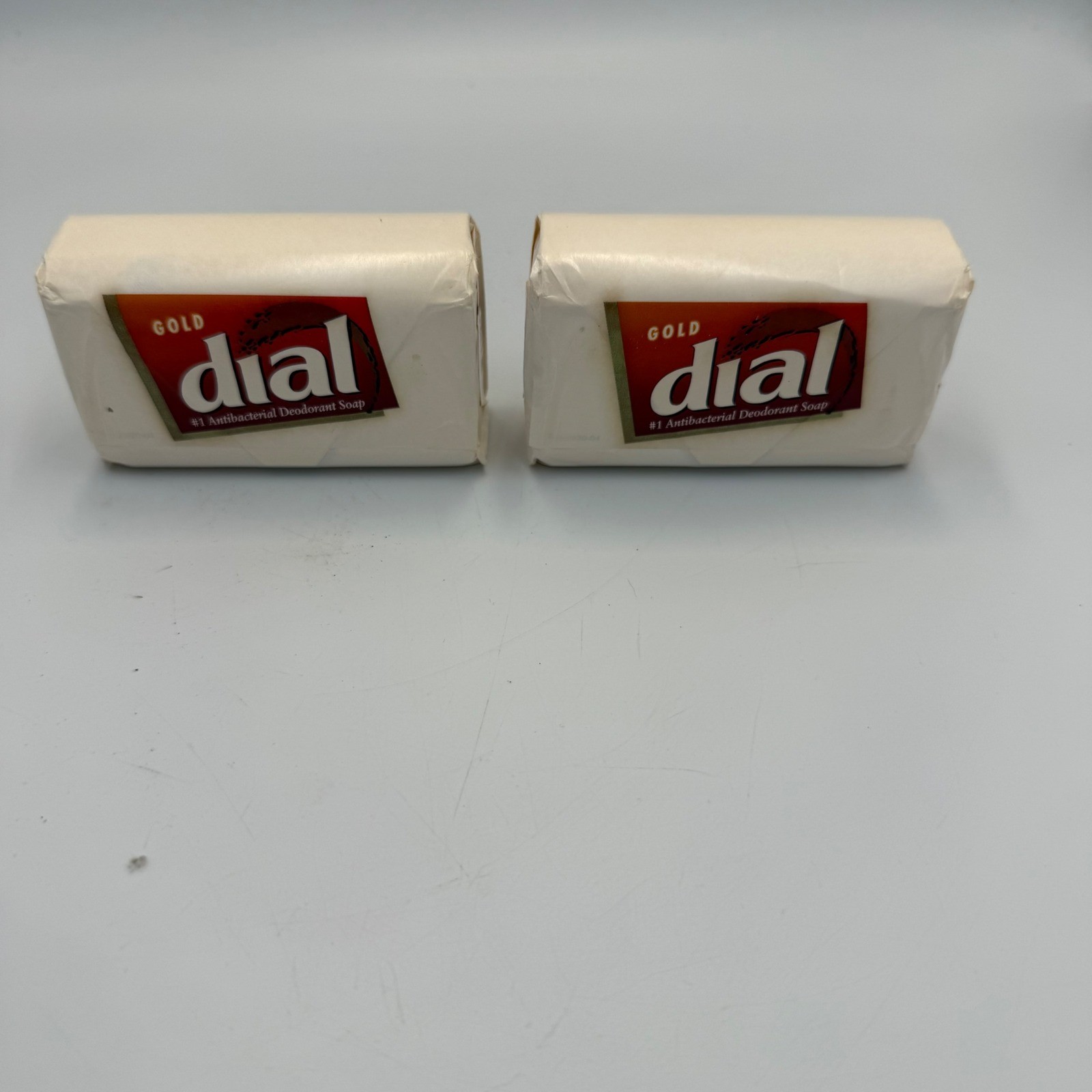 Vintage 80s Dial Gold Antibacterial Deodorant Soap 5 oz Bars Set of 2 New