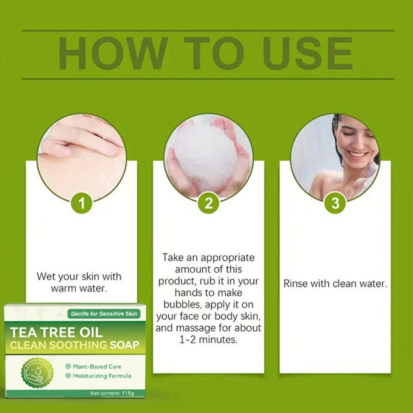 Veloma Soap Antifungal Soap Relief Soap Bar –Body Wash for Face Tea Tree Oil